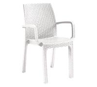 1 X CHAISE EN POLYPROPYLENE VERONA FAUTEUIL blanc