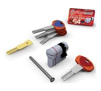 1 X CLÉS CHROME SATINÉ 3 MM 50 40+10 DEMI-CYLINDRE FORME EVO K64 MAIN SECUREMME