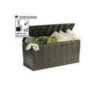 1 X COFFRE SHERWOOD KETER PP MARRON CM 117X45 H.CM 57,5