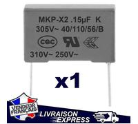 1 x CONDENSATEUR MKP X2 0,15µF 0,15uF 154K 154 K 310V 310V 305V 250V