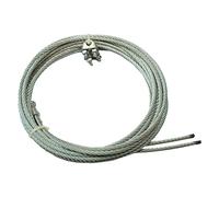 1 X CORDE EN ACIER GALVANISe PReDeCOUPeE AVEC CROCHET T 4 mm x 2,5 m