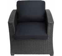 1 x Coussin d'assise en polycarbonate 56x52x7+56x50 Coussin de dossier extérieur pour chaises de jardin Coussin de jardin pour meubles en rotin Bleu foncé