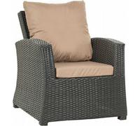 1 x Coussin d'assise en polycarbonate 56x52x7+56x50 Coussin de dossier extérieur pour chaises de jardin Coussin de jardin sur rotin Beige
