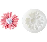 1 X Daisy Silicone Mold With Hole For Aromatherapy Soap Making Candy Fondant Dessert Party Home Decoration (White).[W320]