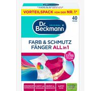 Dr. Beckmann Anti-Couleur Lot de 40 Lingettes Attrape-Couleurs 3 en 1 - Protège et Intensifie les Couleurs, Recyclable