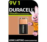 1 x Duracell 9 V Rechargeables 170 mAh (1 ampoule de 1 batterie), 1 pile