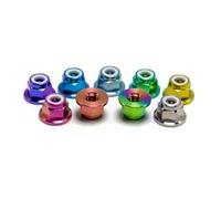 1 x écrou hexagonal de blocage à bride en nylon M5 M6 M8 en alliage de titane TC4GR5(Purple,M8x1.25)