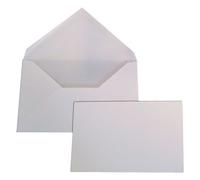 1 X ENVELOPPE AVEC CARTE 90 x 140 mm blanc - 100 pcs