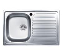 1 X eVIER INOX 1 CUVETTE GAUCHE + VIDANGE DROITE 80