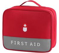 1 X First Aid Empty First Aid Kit,Portable Medicine Storage,For Camping First Aid (Red)