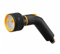 Fiskars Pistolet Pulvérisateur , 3 Modes, avec jet, Bruine et Brouillard, Pulvérisation réglable en continu, Contrôle du débit ON/OFF commandé par le pouce, Taille universelle, Noir/Orange, 1052183