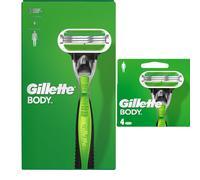 1 X Gillette Body Rasoir + 4er Paquet Lame de Remplacement