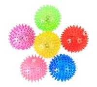 1 x Hedgehog avec boule lumineuse LED 6,5 cm flûte clignotante gomme tag ball sensoriel fidget jouet balle caoutchouc bébé adulte animal de compagnie couleur aléatoire