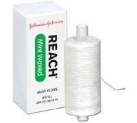 1 x Johnson & Johnson Reach Mint Floss Waxed refill spool, 200 yds, 2733 by Reach