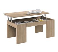 1 X KIT TABLE BASSE SUReLEVeE 50 X100X43/54H CHÊNE