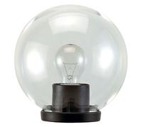 1 X LANTERNE SUR MaT GLOBO 75W max - Ø cm.30 coloris noir - transp.