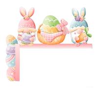 1 x lettre décorative de porte de Pâques lapin décoration de porte pour porte de porche sur le thème de Pâques en bois de peuplier (B137 gauche)