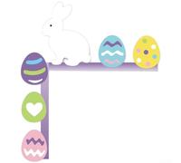 1 x lettre décorative de porte de Pâques lapin décoration de porte pour porte de porche sur le thème de Pâques en bois de peuplier (B132 gauche)