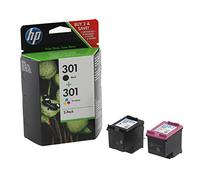 1 x lot de cartouches de toner HP 301 (Noir/couleur) véritable & 301 Lot de 2 cartouches d'encre 10 x feuilles Papier Photo brillant avancé HP Double Pack Compatible HP Deskjet 1000 1050 1050se 1050A 2000 2050 2050A 2050se 2054A 3000 3050 3050A 3