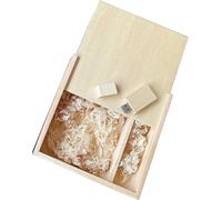 1 x Maple Wood Album Box U Disk U Disk U Disk Wooden Wedding Photo Storage Device USB2.0/3.0 Customizable (USB 3.0/16GB)