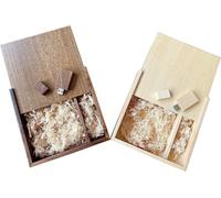 1 x Maple Wood Album Box U Disk U Disk U Disk Wooden Wedding Photo Storage Device USB2.0/3.0 Customizable (USB 2.0/8GB)