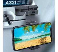 1 X Mobile Phone Holder For Airplane, Train, Boat & Work, Universal Portable Folding 360° Joint & Table Clamp For Kitchen, Office, Homeoffice Smartphone (Patented)