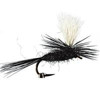 1 x Mouche sèche - ARAIGNEE Noire Parachute - pêche à la Truite - H12