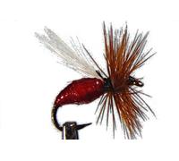 1 x Mouche sèche française - FORUMI Rouge - pêche à la Truite - H18