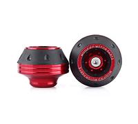 1 x paire de curseurs de cadre de fourche (gauche et droite), curseurs de cadre de roue de fourche avant en aluminium CNC moto protection contre les chutes Scooter cyclomoteur(rouge)