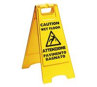 1 X PANNEAU ATTENTION SOL MOUILLe , jaune