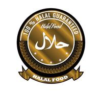 1 x panneau Halal, autocollant en vinyle pour vitrine de magasin, symbole halal, panneau halal, panneau à emporter, fenêtre de café, magasin, restaurant, autocollant 150 mm x 150 mm