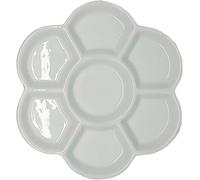 1 x Plateau lavable en céramique pour palettes de peinture à l'aquarelle et gobelets à palettes (blanc)