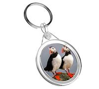1 x porte-clés Couple de macareux Mer Pelagique - IR02 Mum Dad Birthday 14150, multicolore, M
