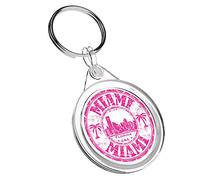 1 x porte-clés Miami Florida USA - IR02 Mum Dad Kids Birthday #5829, multicolore, M