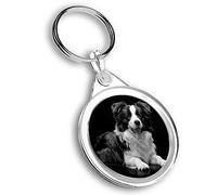 1 x porte-clés photo - Border Collie Farm Dog Puppy | Porte-clés | Breloque | #42717, multicolore, M