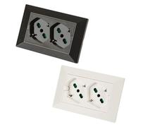 1 X PRISE DOUBLE FLUSH POUR BOÎTE SeRIE OPERA PLUS , couleur blanche