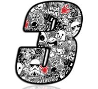 1 X Pvc Sticker Dc Bomb Bomb Sticker Start Number 3 Racing Racing Car Auto Motocross Motorsport Tuning N 343