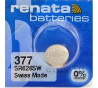 1 x Renata 377 SR626SW Argent Oxyde Batterie Montre Neuf Longue Durée: Bricolage