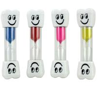 1 x sablier 'Dents' Sablier pour le brossage des dents- env. 9x2cm, 1 parmi 4 variantes