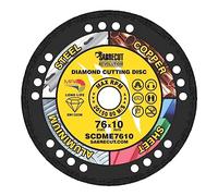 1 x SabreCut SCDME7610 76mm (3") x 10mm alésage meuleuse d'angle de coupe en métal brasé sous vide scie circulaire lame de disque diamant