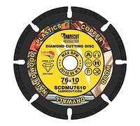 1 x SabreCut SCDMU7610 76mm (3") x 10mm d'alésage brasé sous vide pour meuleuse d'angle de coupe multi-matériaux scie circulaire lame de disque diamantée
