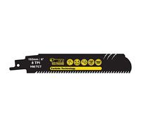 1 x SabreCut SCRS930HM Carbure de tungstène 152 mm 8 TPI S930HM Lame de scie sabre à coupe très rapide pour le bois et le métal Compatible avec Bosch Dewalt Makita et bien d'autres