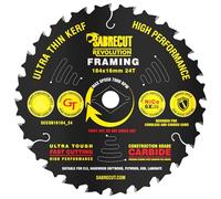 1 x SCCSN16184_24 SabreCut 184mm 24 dents x 16mm haute performance trait ultra fin bois contreplaqué panneaux de particules MDF lame de scie circulaire