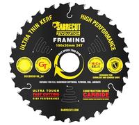 1 x SCCSN30190_24 SabreCut 190mm 24T x 30mm Alésage Haute Performance Ultra Mince Kerf Bois Contreplaqué MDF Aggloméré Cadrage Lame de Scie Circulaire