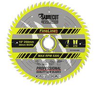 1 x SCCSW25060 SabreCut 250mm 60T x 30mm Alésage FineLine Trait fin Bois Contreplaqué MDF Panneaux d'aggloméré Coupe transversale et coupe transversale Lame de scie circulaire