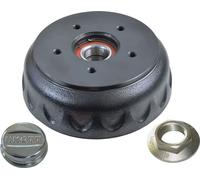 1 x Tambour de frein KNOTT 200 x 50, palier compact 112x5, + écrou à bride et capuchon de graisse --- Kit complet 6A0073
