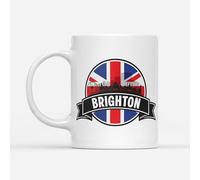 1 x tasse imprimée Brighton - Angleterre UK GB Union Jack Skyline Voyage Vacances Ville Drapeau Amoureux de la Maison Boissons Tasse Tasse Cuisine Cadeau #83146