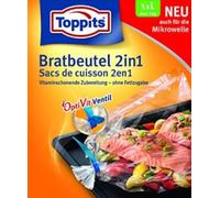 1 x Toppits - Sacs à rôtir 2en1 - Taille L - Contenu : 5 pièces - 350 x 430 mm