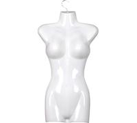 1 x Torse Femme - 72 cm de torse de femme en plastique - torse semi-plastique en couleur blanche - buste de mannequin - corps de femme semi-plastique - mannequin figure - mannequin avec crochet