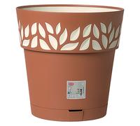 1 X VASE ROND CLOE ø 20 x h.19 - gris pierre/blanc